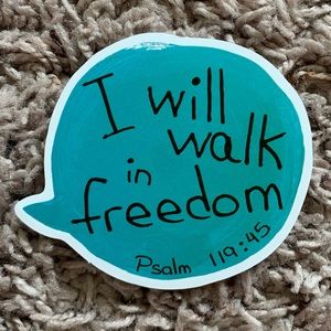 6/$12 Inspirational Vinyl Sticker Matte - Faith